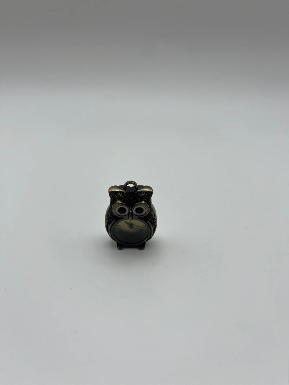 Owl Pendant Quartz Watch Necklace - Bronze Tone